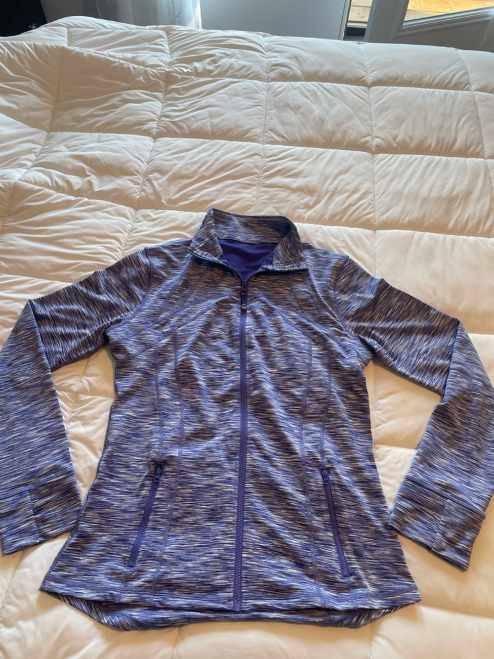 Women’s Purple Space-Dye Full-Zip Athletic Jacket